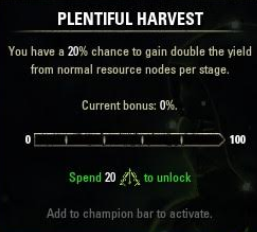 Plentiful Harvest ESO
